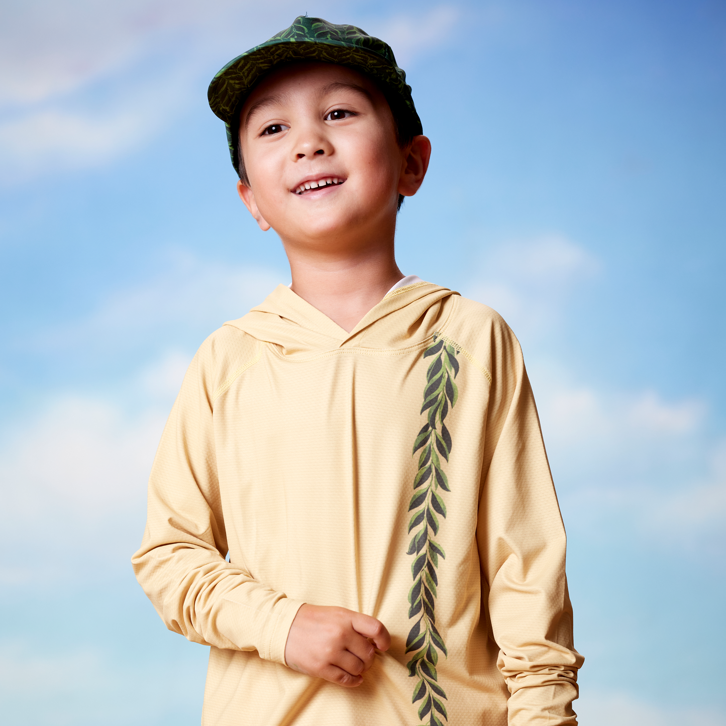 HAWAI'I Hooded Gold Aloha Sun Shirt