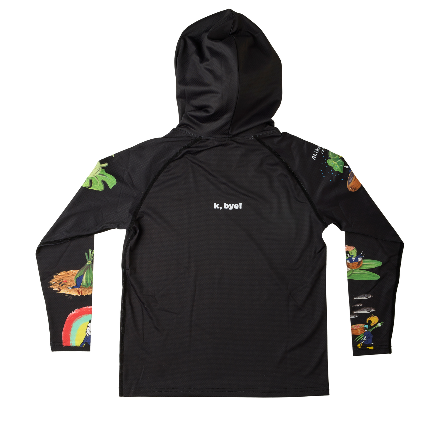 Kris Goto Collab Hooded Black Aloha Sun Shirt