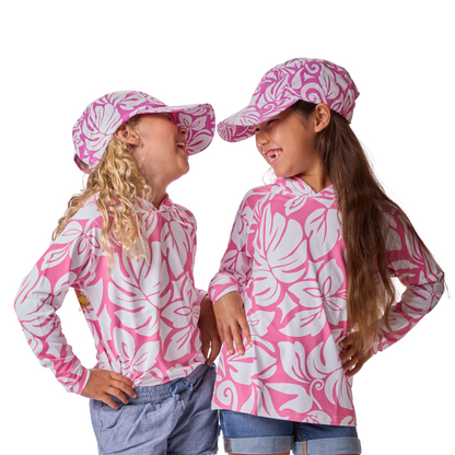 Miss Aloha Pinky Hooded Pink Aloha Sun Shirt