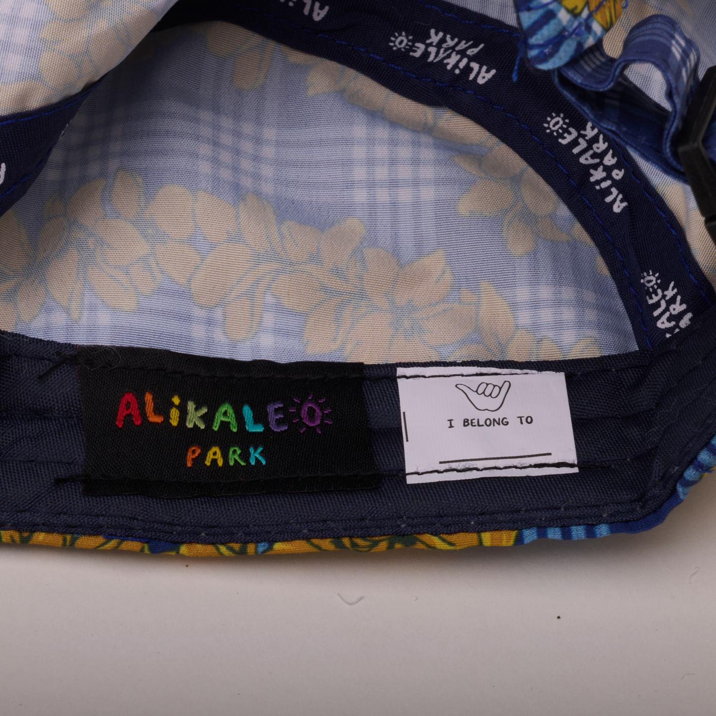 Plumeria Palaka Navy Big Kid Crushable Hat