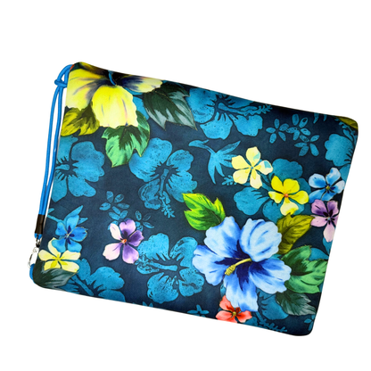 Rainbow Hibiscus Neoprene Everything Pouch