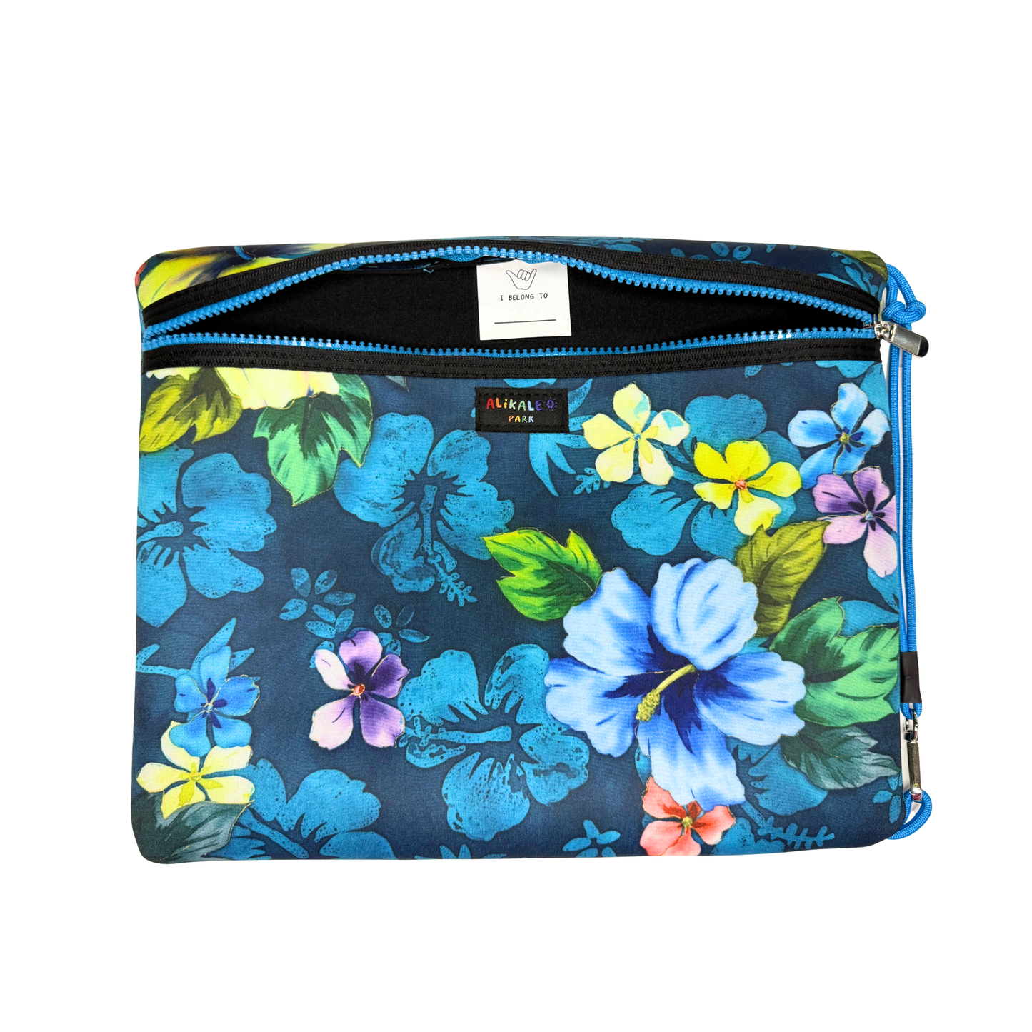 Rainbow Hibiscus Neoprene Everything Pouch