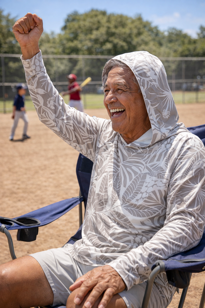 Adult Stone Blossom Hooded Aloha Sun Shirt