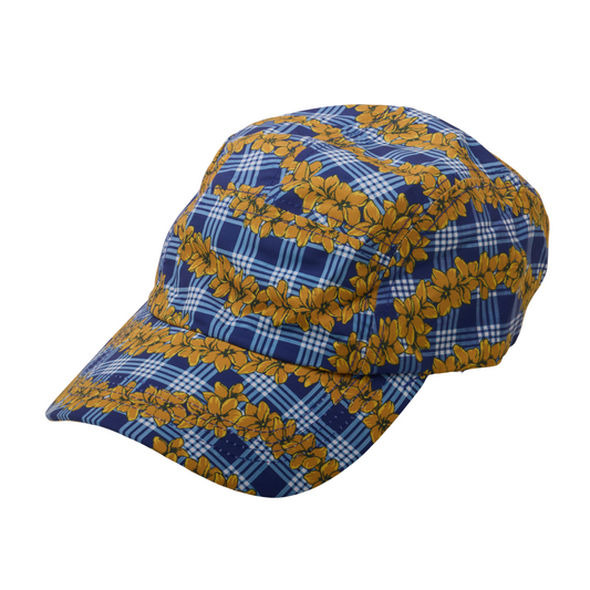 Plumeria Palaka Navy Big Kid Crushable Hat