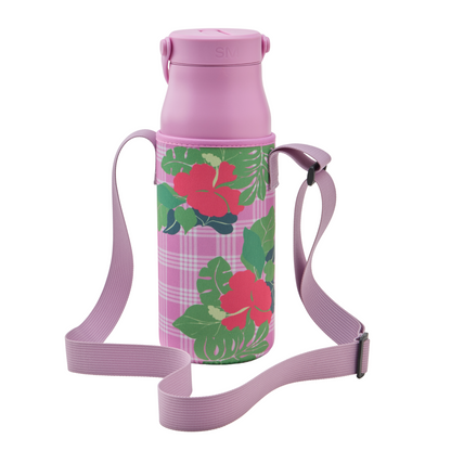 Pua Palaka Violet Neoprene Bottle Holder