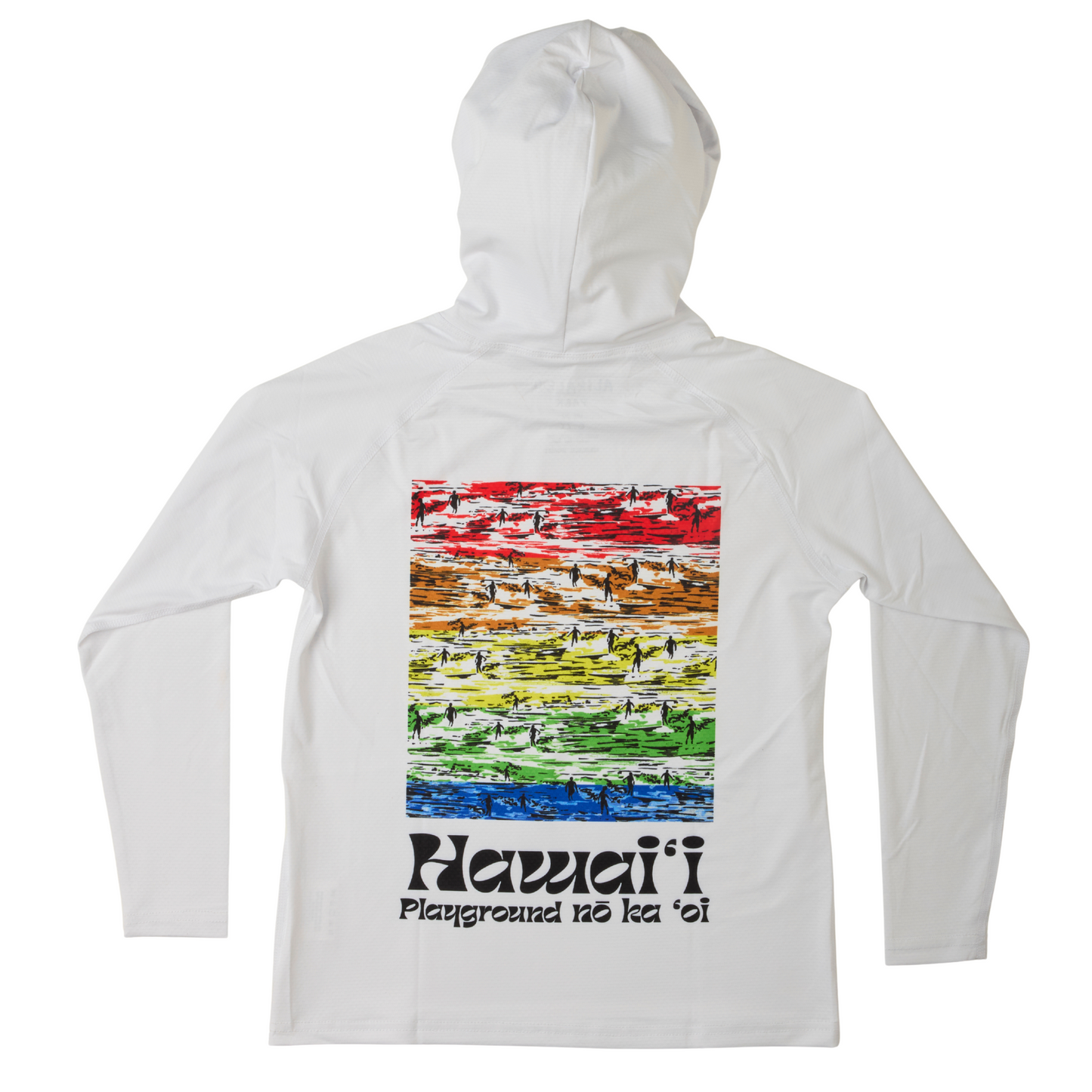 Hawai'i Playground Hooded Rainbow Aloha Sun Shirt