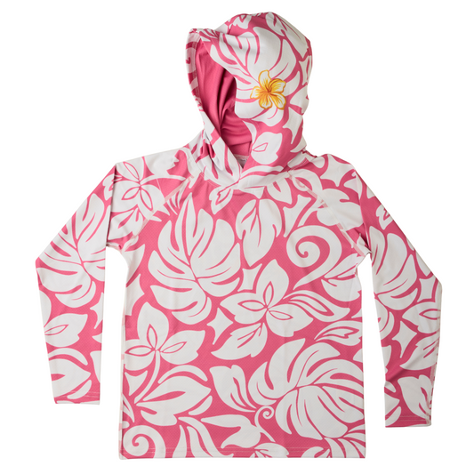 Miss Aloha Pinky Hooded Pink Aloha Sun Shirt
