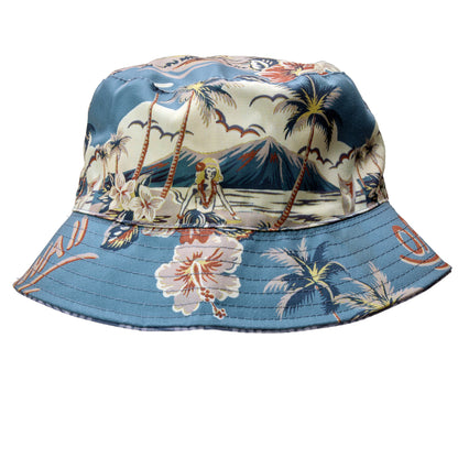 Scenic Palaka Gray Bucket Hat