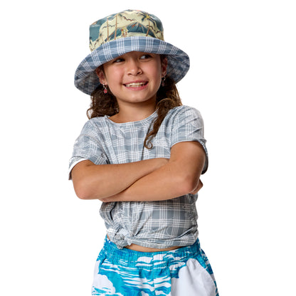 Scenic Palaka Gray Bucket Hat