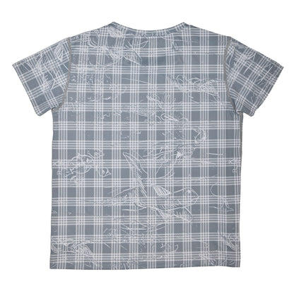 Honu Palaka Gray Short Sleeve Sun Shirt